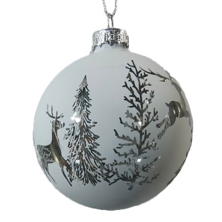 шар MAXIJOY 80мм стекло белый