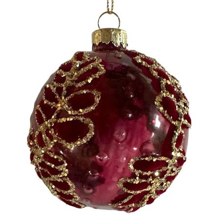 шар MAXIJOY 80мм стекло бургунди новогодний магнит лошадь и котик 3 5х5 5 стекло