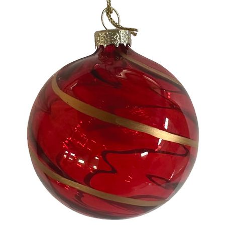 шар MAXIJOY 80мм стекло красный новогодний магнит лошадь и котик 3 5х5 5 стекло