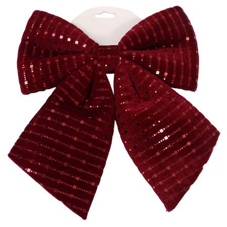 украшение MAXIJOY Бант 25х28см полиэстер бургунди