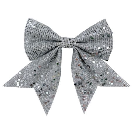набор украшений MAXIJOY Банты 2шт 13см полиэстер серебро