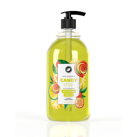 Гель для душа KIPNI Гель для душа «CANDY SHOP» с дозатором Цитрусовый леденец