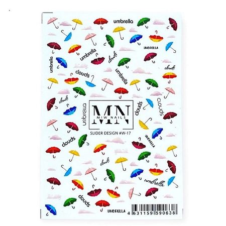 Слайдеры MIW NAILS Слайдер дизайн для ногтей на любой фон W-17