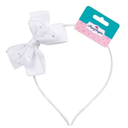 Ободок MARY POPPINS Ободок белый с бантиком 