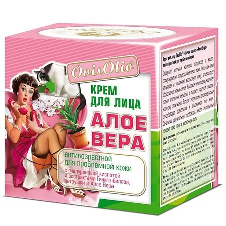 Крем для лица OVISOLIO Крем для лица для проблемной кожи Алоэ Вера Овечье Масло