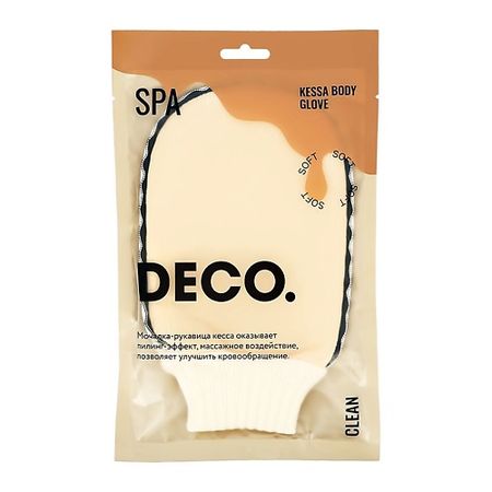 Мочалка DECO. Мочалка-рукавица для тела кесса (meringue)