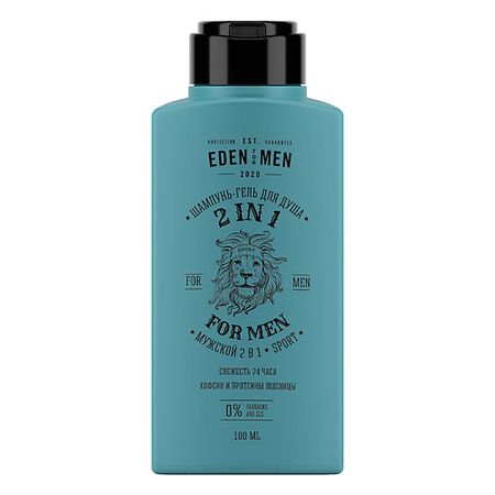 Шампунь для волос EDEN EDEN FOR MEN Шампунь-гель мужской 2 в 1 для волос и тела с протеинами пшеницы