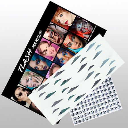 Наклейки для лица VLASOVA JULIA Наклейки для макияжа набор -концы стрелок зеркальное золото B04