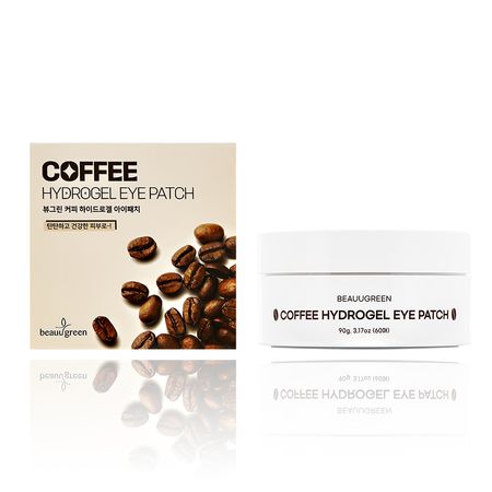 Патчи для глаз BEAUUGREEN гидрогелевые с экстрактом кофе для сияния кожи 60 шт