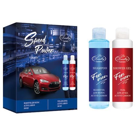 Набор средств для ванной и душа LISS KROULLY Подарочный набор MN-2403 Шампунь ACTIVE CARBON Гель для душа ACTIVE CARBON