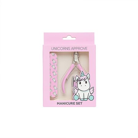 Набор инструментов для маникюра и педикюра UNICORNS APPROVE Подарочный набор для маникюра: щипчики, кусачки, пилка