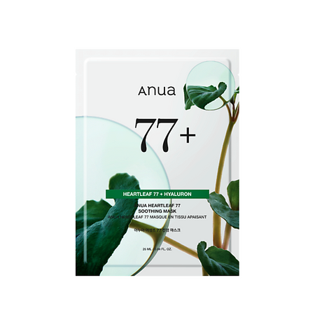 Маска для лица ANUA Тканевая маска с экстрактом хауттюйнии HEARTLEAF 77% SOOTHING SHEET MASK