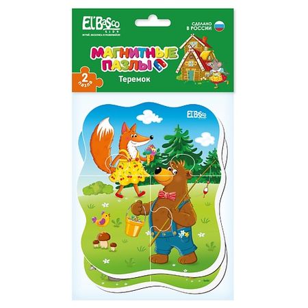 развивающая игрушка EL'BASCO Магнитный пазл для малышей Теремок