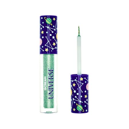 Подводка-глиттер для глаз ISCREAM UNIVERSE жидкая оттенок 04 пенал с большой молнией космонавт universe