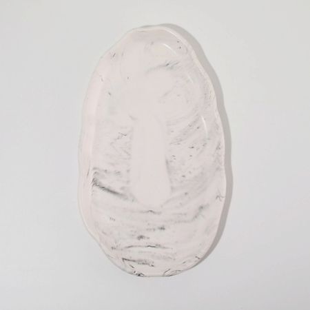 Поднос ЛЬНЯНКА HOME Поднос декоративный мрамор из архитектурного бетона