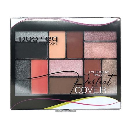 Палетка POETEQ Палетка теней Визаж Совершенное покрытие (12 цветов)