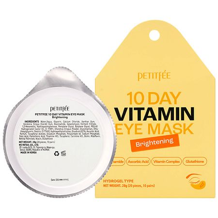 Патчи для глаз PETITFEE Патчи для области вокруг глаз гидрогелевые освежающие с витаминами