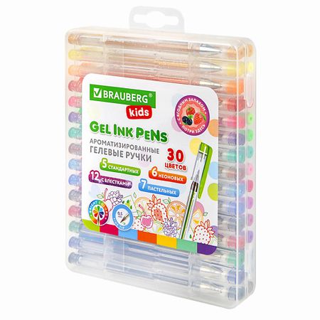 Набор ручек BRAUBERG Ручки гелевые ароматизированные, FRUITS, KIDS
