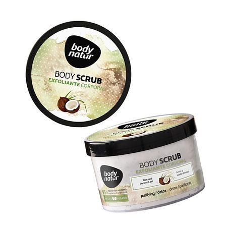 Скраб для тела BODY NATUR Скраб для тела рис и кокосовое масло Body Scrab Exfoliante Corporal
