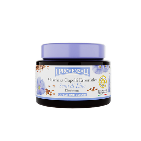 Маска для волос I PROVENZALI Растительная маска для волос Семена Льна Разглаживающая для окрашенных и тусклых волос