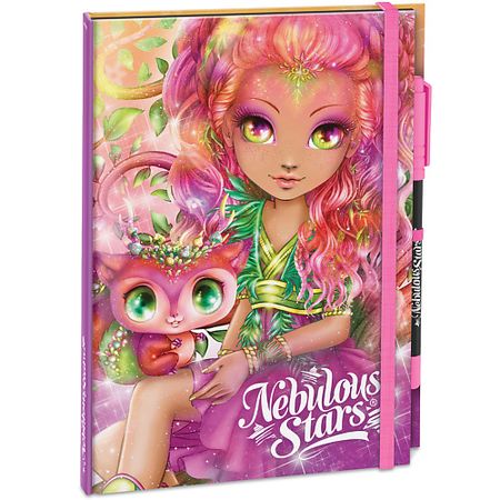Блокнот NEBULOUS STARS Серия: Hazelia. Блокнот в жестком переплете блокнот для творчества с наклейками и переводными тату луна neo stars