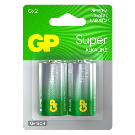 батарейка GP Batteries Super G TECH 1,5 В LR14 C 2шт