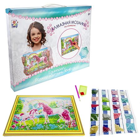 Набор для творчества 1TOY Алмазная мозаика Единороги