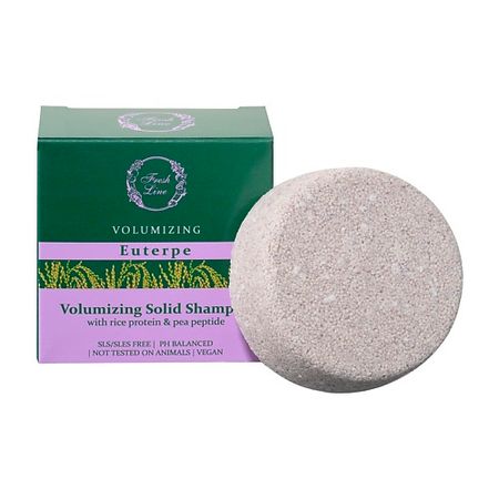 Твердый шампунь FRESH LINE Шампунь твердый для волос, придающий объем Volumizing Solid Shampoo Euterpe