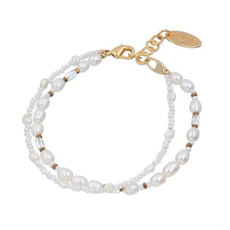 Браслет LANZEROTTI Браслет, Splendore, двойной, с жемчугом и гематитом