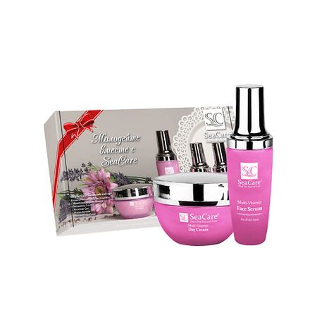 Набор средств для лица SEACARE Подарочный витаминный набор №9, Дневной крем , Сыворотка для лица