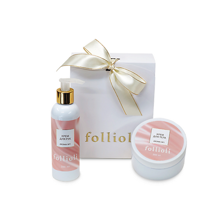 Набор средств для ухода за телом FOLLIOLI Подарочный набор: крем для рук + крем для тела