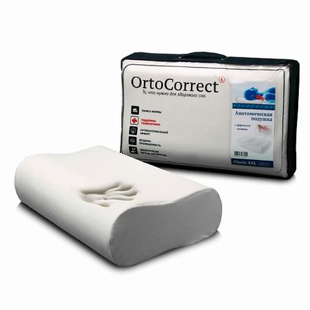 Подушка ORTOCORRECT Подушка ортопедическая под голову Classic XXL с эффектом памяти