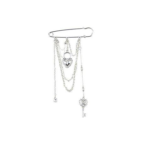 Брошь LANZEROTTI Брошь с цепями, подвесками и кристаллам для вышивания бисером klart брошь клубника