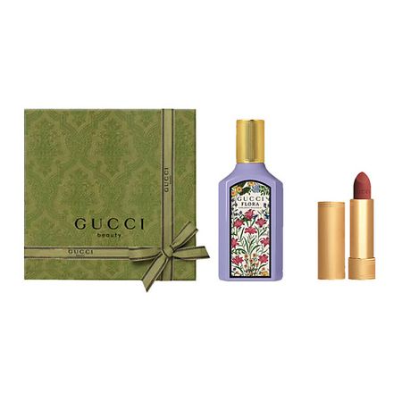 Набор парфюмерии GUCCI Парфюмерная вода Flora Gorgeous Magnolia + Матовая помада Rouge à Lèvres Mat