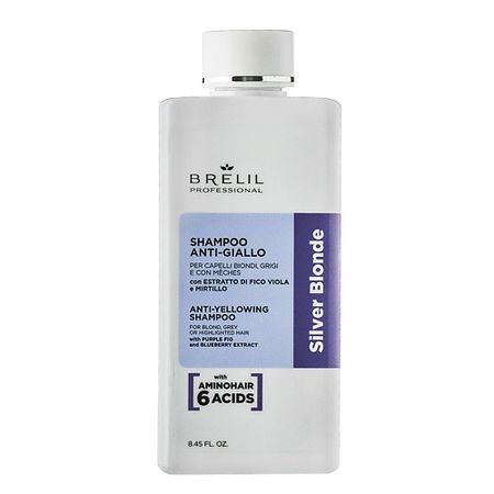 Шампунь для волос BRELIL PROFESSIONAL Шампунь для светлых, мелированных и седых волос антижелтый