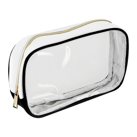 Косметичка LADY PINK прозрачная, черно-белая