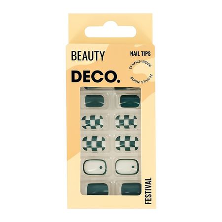 Набор накладных ногтей с клеевыми стикерами DECO. FESTIVAL fun 24 шт + клеевые стикеры 24 шт 3d стикеры крыска