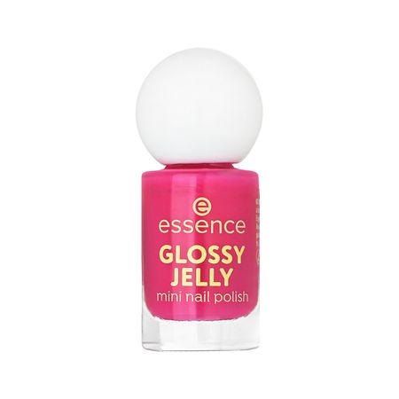 Лак для ногтей ESSENCE GLOSSY JELLY мини с полупрозрачным финишем тон 02 Bright pink