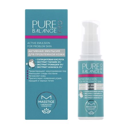 Эмульсия для лица MASSTIGE PURE BALANCE PRO для проблемной кожи 50 мл