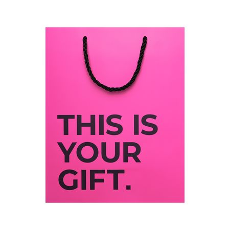 Сумка бумажная FUN THIS IS YOUR GIFT pink в ассортименте M бумажная скульптура