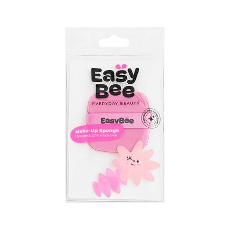 Пуховка для макияжа EASYBEE BEAUTY DAY квадрат