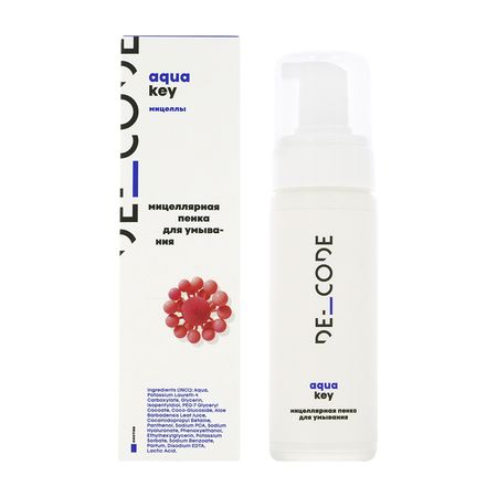 Пенка для умывания DE_CODE AQUA KEY мицеллярная для всех типов кожи 150 мл акимов юрий николаевич кармический капитал 11 шагов к целостности и изобилию