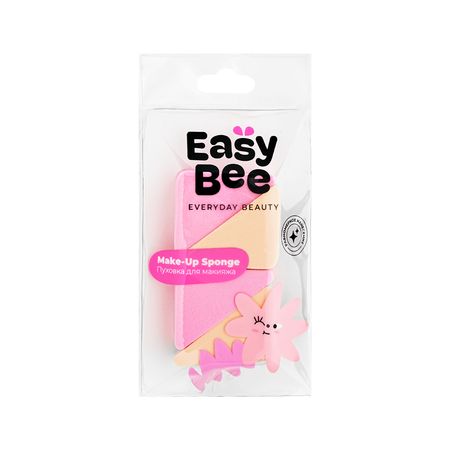 Спонж для макияжа EASYBEE BEAUTY DAY клиновидный латекс 4 шт