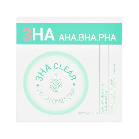 Мыло для лица ESFOLIO 3HA с AHA,BHA и PHA - кислотами очищающее 90 г