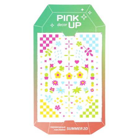 Наклейки для ногтей PINK UP DECOR SUMMER COLLECTION 2D переводные тон 206 наклейки 3d лондон 2510 5