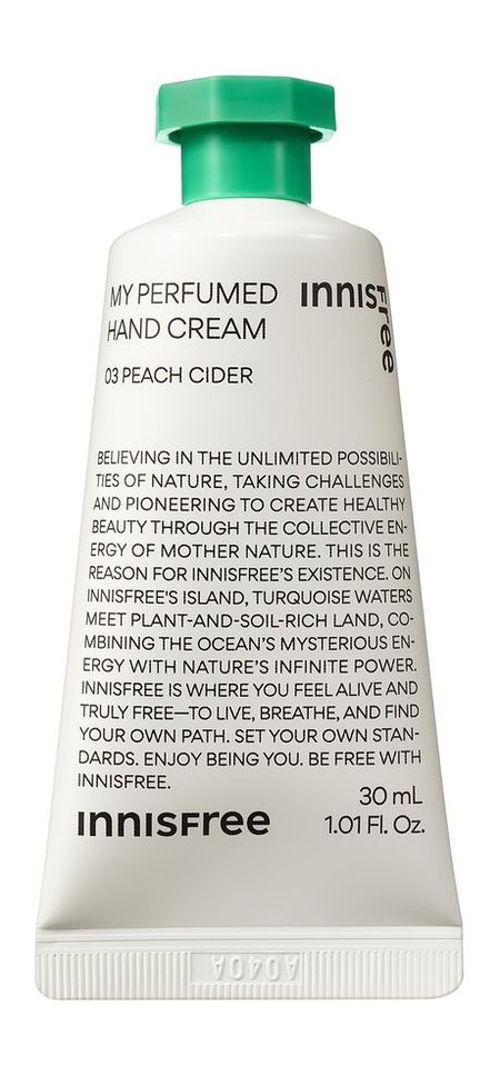 Innisfree My Perfumed Hand Cream 03 Peach Cider полубусины под кожу 10 шт в пакете с подвесом 1 см зеленые