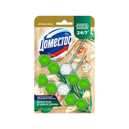 Подвеска для унитаза ДОМЕСТОС POWER 5 Белая роза и Чайное дерево 2 шт яков исидорович перельман физика на каждом шагу