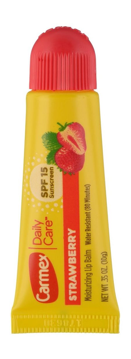 Carmex Daily Care Strawberry Moisturizing Lip Balm Tube SPF 15