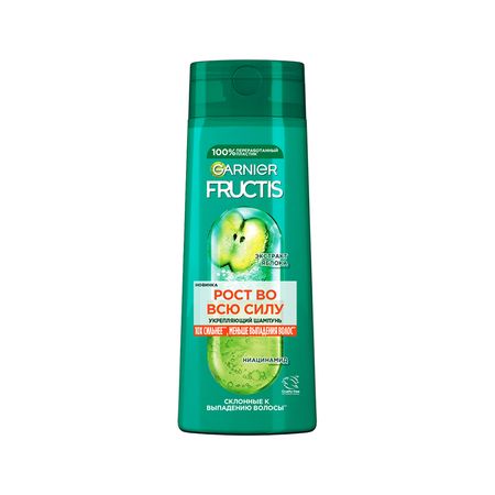 Шампунь для волос GARNIER FRUCTIS РОСТ ВО ВСЮ СИЛУ укрепляющий для ослабленных волос, склонных к выпадению 400 мл абрамов александр викторович ген высоты откровенная история 12 кратного восходителя на эверест удобный формат