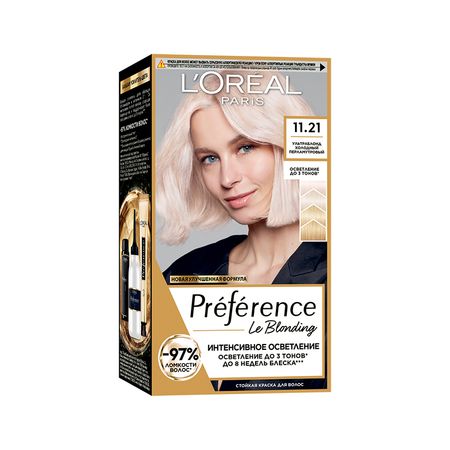 Краска для волос LOREAL PREFERENCE тон 11.21 Ультраблонд холодный перламутровый брелок котик манэки нэко перламутровый прозрачный пвх 6см 12 05149 a026 bookvalno